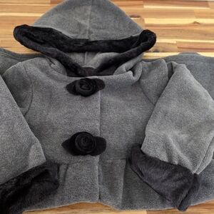 Good Lad Gray Hooded Jacket with Black Trim
